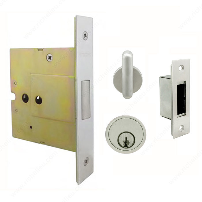INOX(TM) PD5000 Mortise Lock Set for Sliding Doors